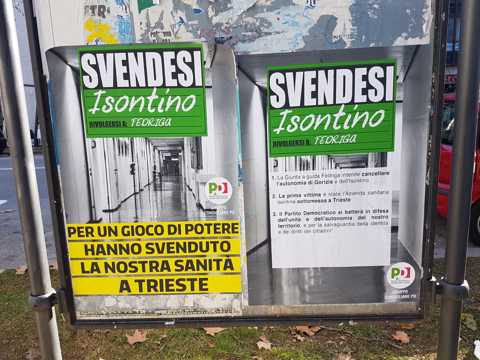 In città manifesti del PD contro la soppressione dell’azienda sanitaria